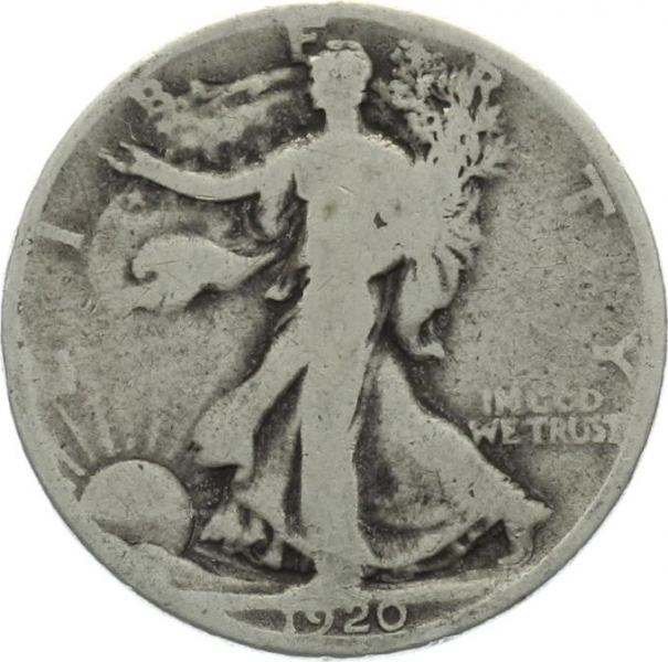 USA 1/2 Dollar 1920 o. Mzz. - Walking Liberty